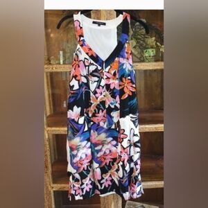 Nanette Lepore 100% Silk Floral Mini Dress Size 6